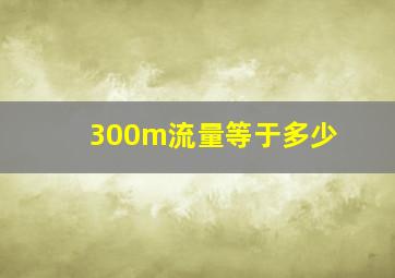 300m流量等于多少