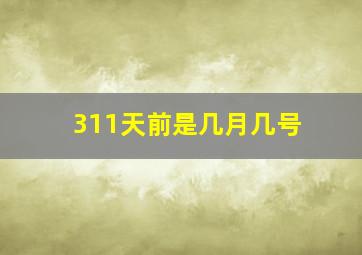 311天前是几月几号