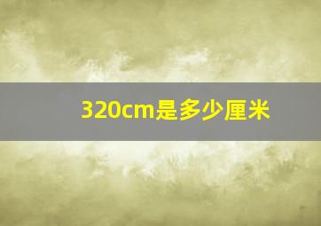 320cm是多少厘米