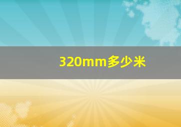 320mm多少米