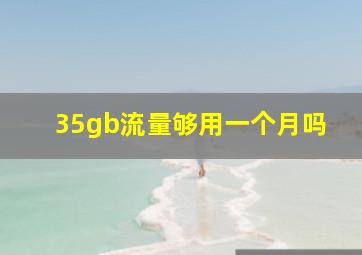 35gb流量够用一个月吗