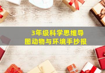 3年级科学思维导图动物与环境手抄报