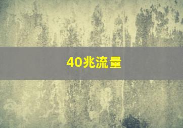 40兆流量