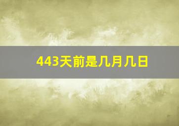 443天前是几月几日