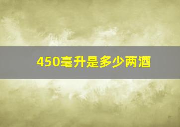 450毫升是多少两酒