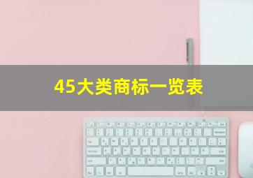 45大类商标一览表