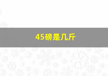 45磅是几斤