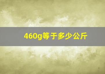 460g等于多少公斤