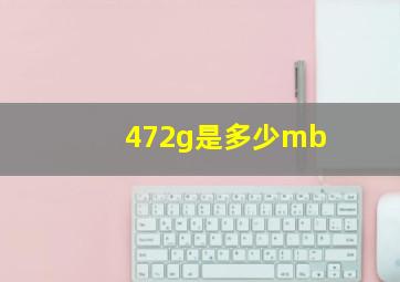 472g是多少mb