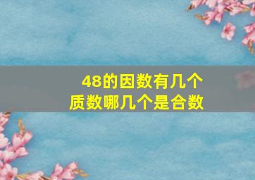 48的因数有几个质数哪几个是合数