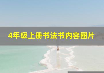 4年级上册书法书内容图片