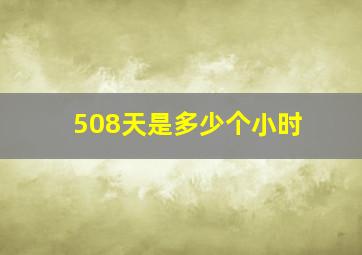 508天是多少个小时