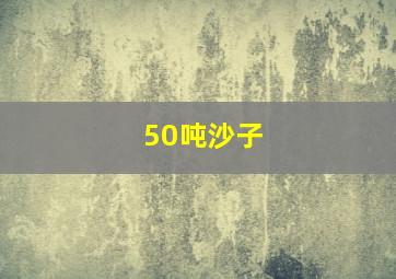 50吨沙子