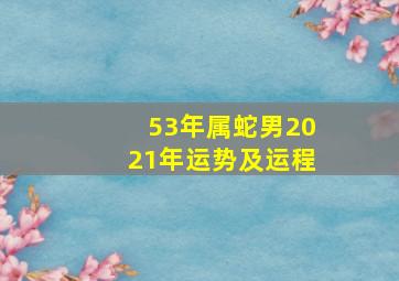 53年属蛇男2021年运势及运程