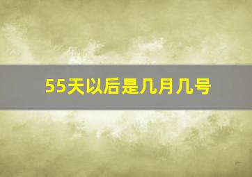 55天以后是几月几号