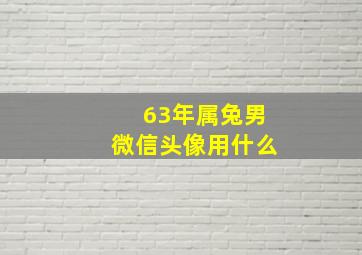 63年属兔男微信头像用什么