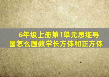 6年级上册第1单元思维导图怎么画数学长方体和正方体