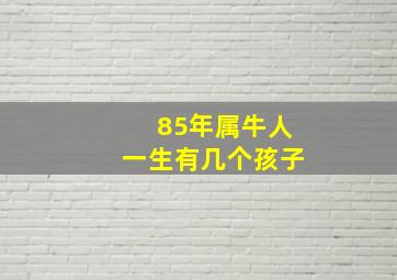 85年属牛人一生有几个孩子