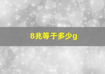 8兆等于多少g