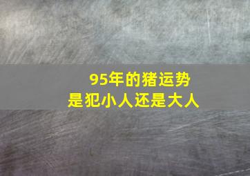 95年的猪运势是犯小人还是大人