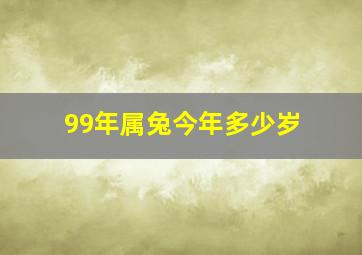 99年属兔今年多少岁