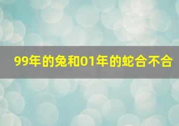 99年的兔和01年的蛇合不合