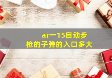 ar一15自动步枪的子弹的入口多大