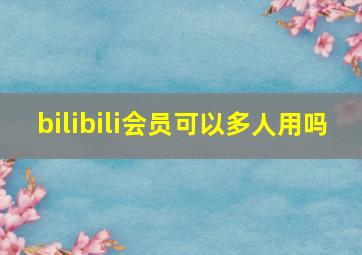 bilibili会员可以多人用吗