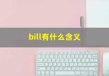 bill有什么含义