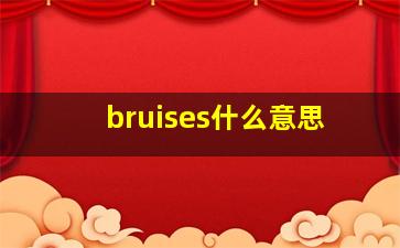 bruises什么意思