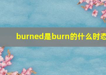 burned是burn的什么时态