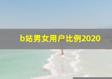 b站男女用户比例2020