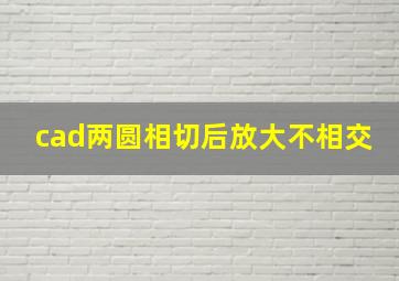 cad两圆相切后放大不相交