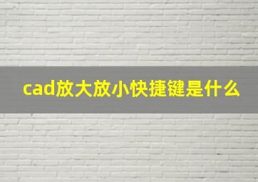 cad放大放小快捷键是什么