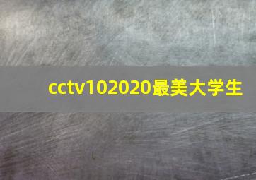 cctv102020最美大学生