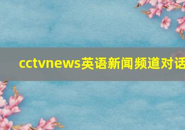 cctvnews英语新闻频道对话