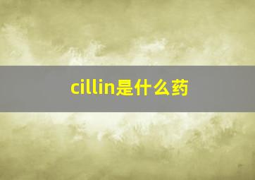 cillin是什么药