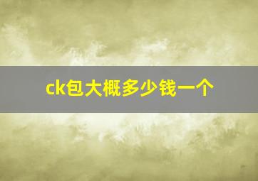 ck包大概多少钱一个