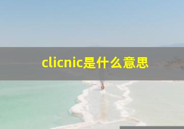 clicnic是什么意思