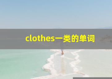 clothes一类的单词