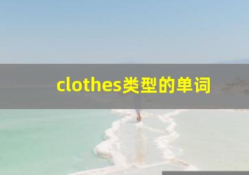 clothes类型的单词