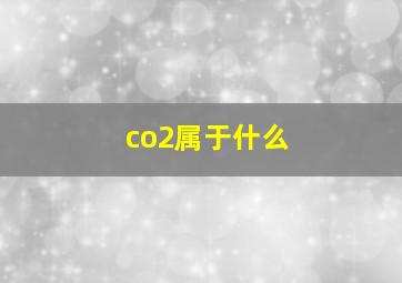 co2属于什么