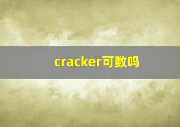 cracker可数吗