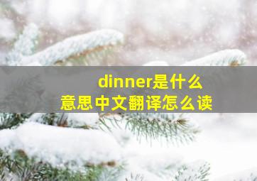 dinner是什么意思中文翻译怎么读