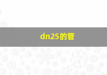 dn25的管