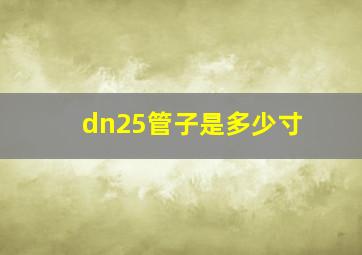 dn25管子是多少寸