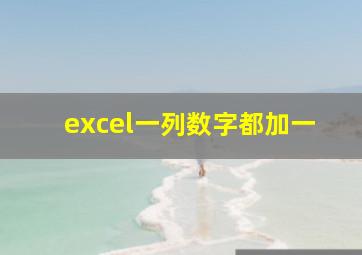 excel一列数字都加一