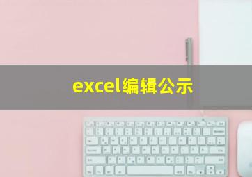 excel编辑公示