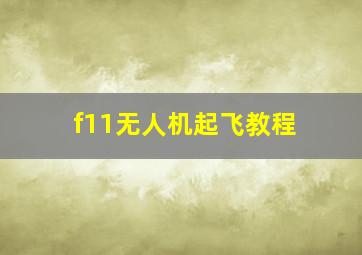 f11无人机起飞教程