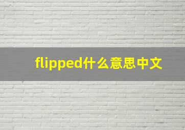 flipped什么意思中文